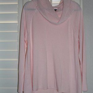 Prophecy Blush Pink Cowl Sweater Size L SUPER SOFT!